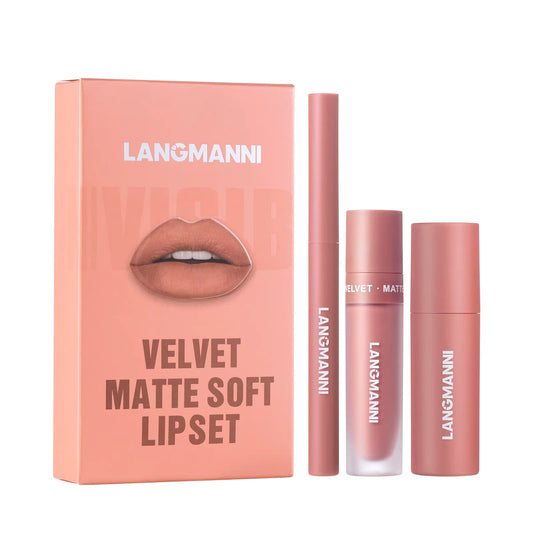 3 in 1 Matte Velvet Lip set by VIAI BEAUTY