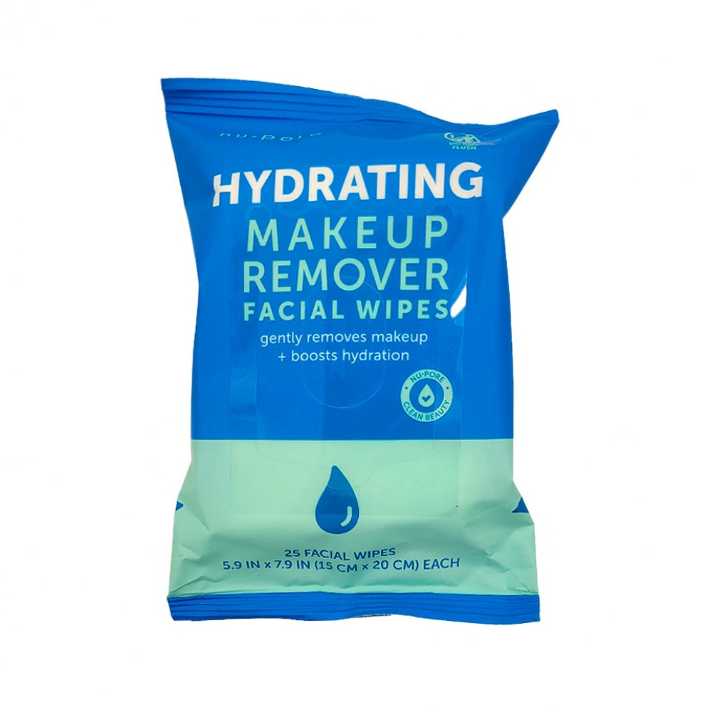 Makeup Remover - Gently Removes makeup + Boosts Hydration - 25 Counts