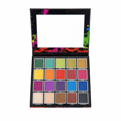 Abstract Eyeshadow Palette with Mirror - 20 Shades