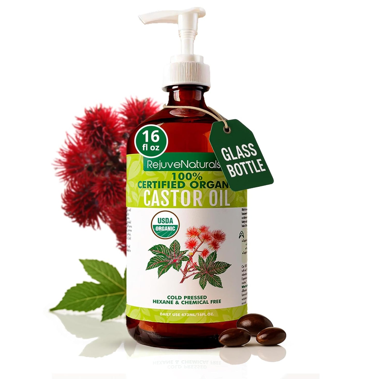 100% Certified Organic Castor Oil