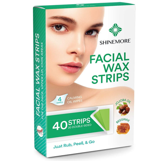 Facial Wax Strips for Hair Removal - 40 Strips by VIAI BEAUTY