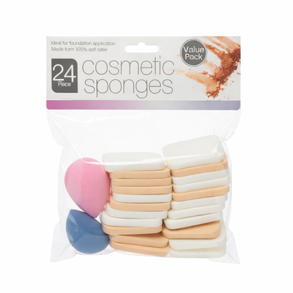 24 Cosmetic Sponges - Value Pack by VIAI BEAUTY