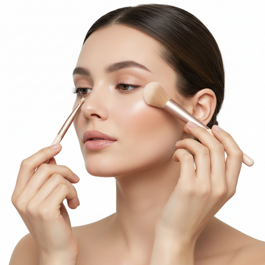 6 Piece Rose Gold Eye Makeup Brush Set by VIAI BEAUTY