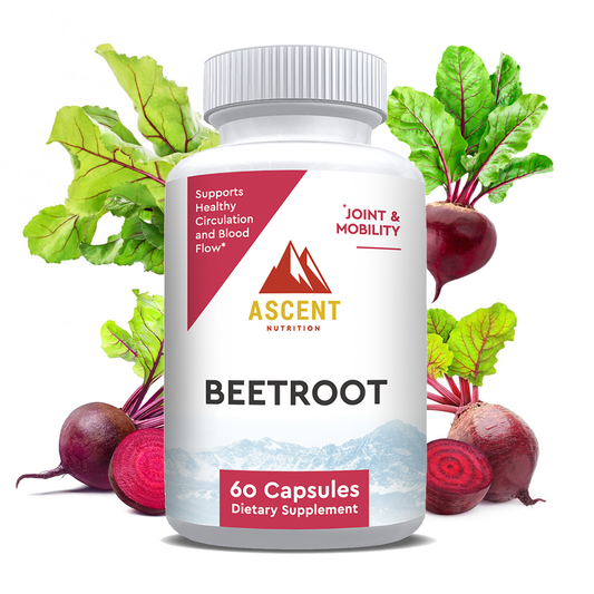 Organic Beetroot, 60 Capsules, 1300 mg by Ascent Nutrition