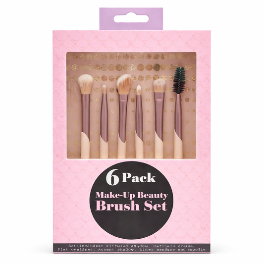 6 Piece Rose Gold Eye Makeup Brush Set by VIAI BEAUTY