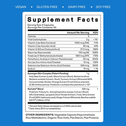 Nutrafol Clear Skin Nutraceutical Acne Supplement 3-Month Supply
