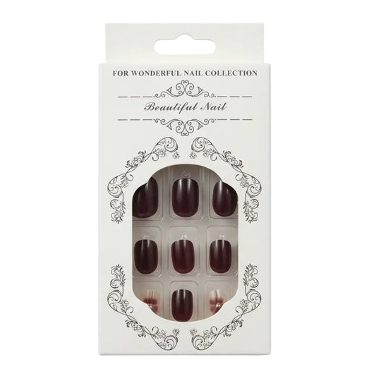 Salon-Style French Tip Press-On Nails - Square 03